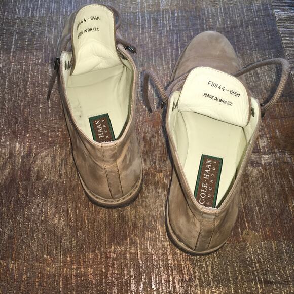 Vintage Cole Haan Country Chukka Ankle Boot Womans 6.5 M Brown Suede Lace Up - Picture 10 of 10